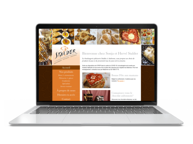 Site web Boulangerie Stalder, Aubonne