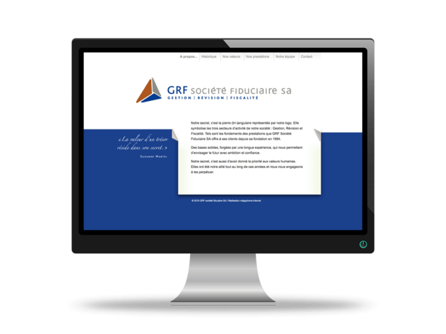 Site web de GRF Fiduciaire, Morges